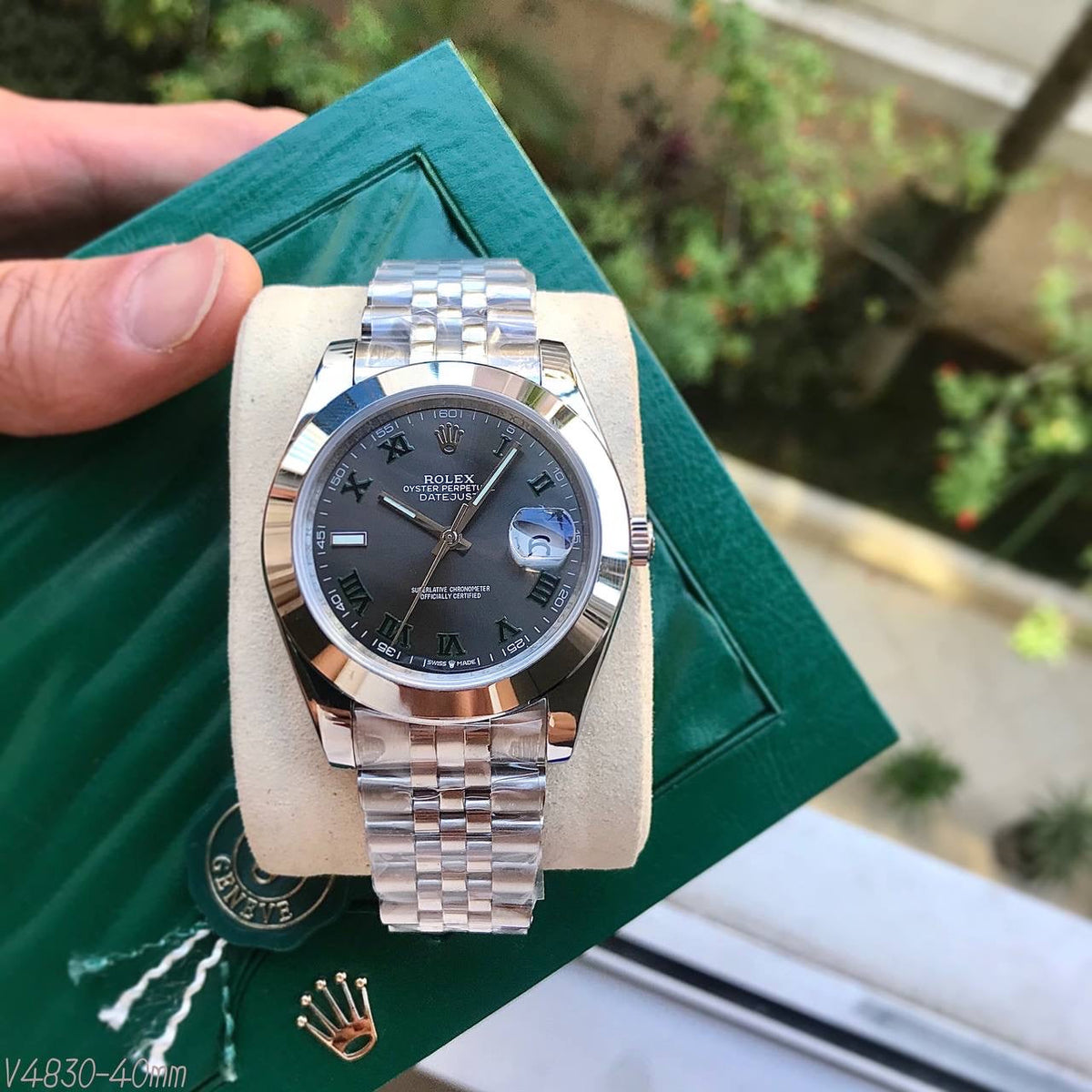 ROLEX DATEJUST PRATA CINZA JUBILEU 41MM