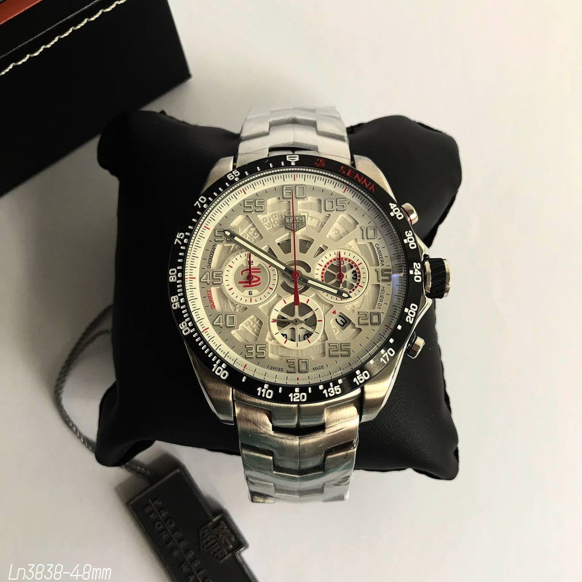TAG HEUER SENNA PRATA BRANCO 47MM