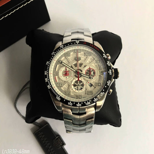 TAG HEUER SENNA PRATA BRANCO 47MM