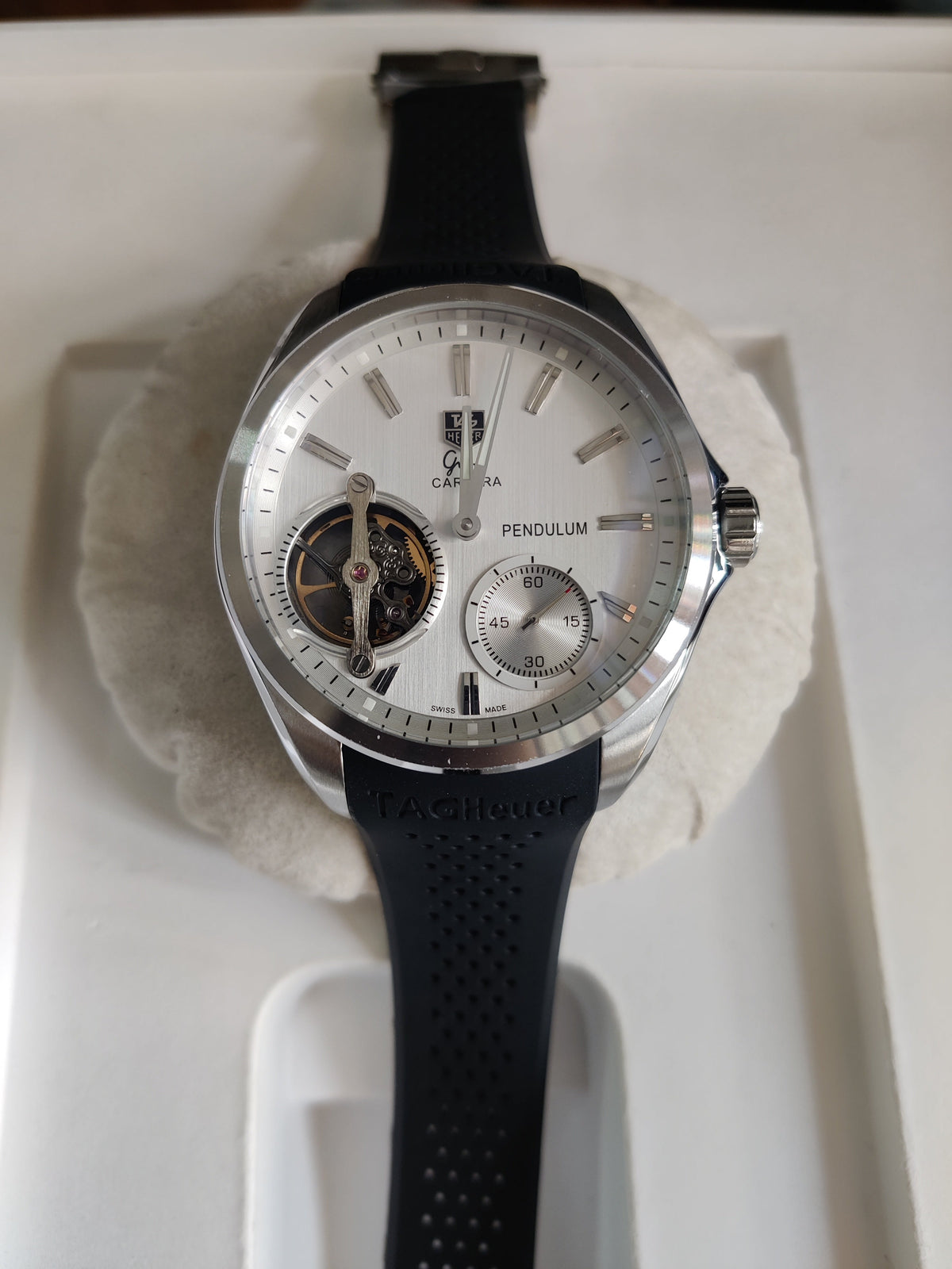 TAG HEUER PENDULUM PRATA 45MM