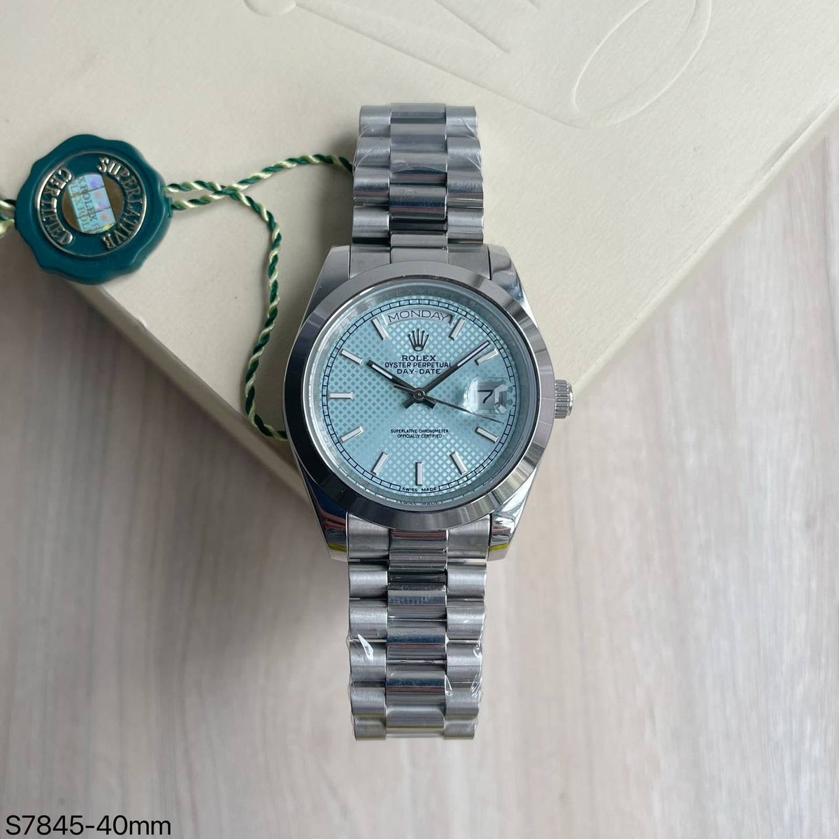 ROLEX DAY-DATE PRATA AZUL 40MM