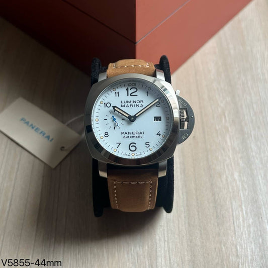 PANERAI LUMINOR MARINA PRATA COURO 44MM