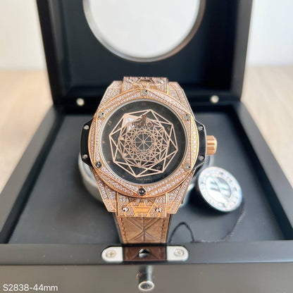 HUBLOT BIG BANG SANG BLEU ROSE BRILHANTES 44MM