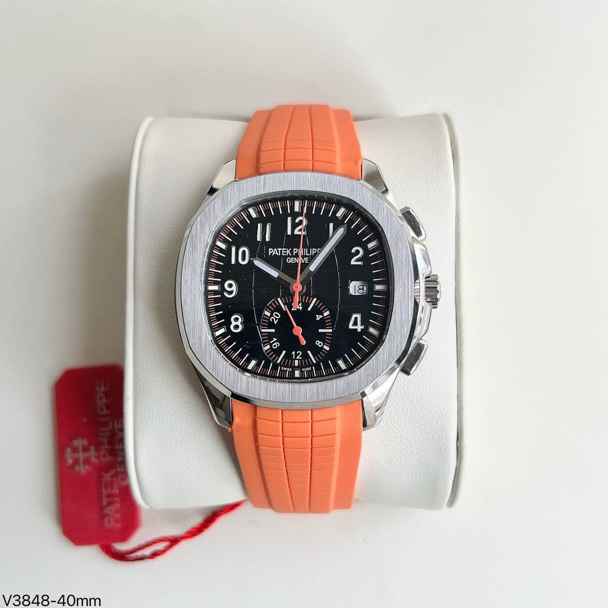PATEK PHILIPPE AQUANAUT LARANJA PRETO 40MM