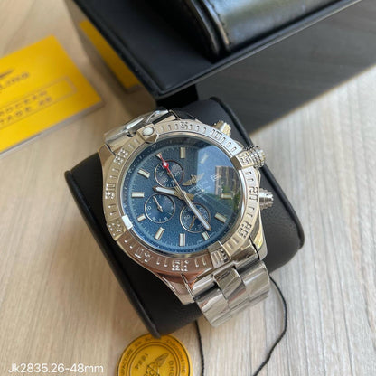 BREITLING AVENGER PRATA AZUL 48MM