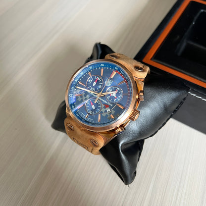 TAG HEUER F1 FORMULA 1 ROSE AZUL COURO 45MM