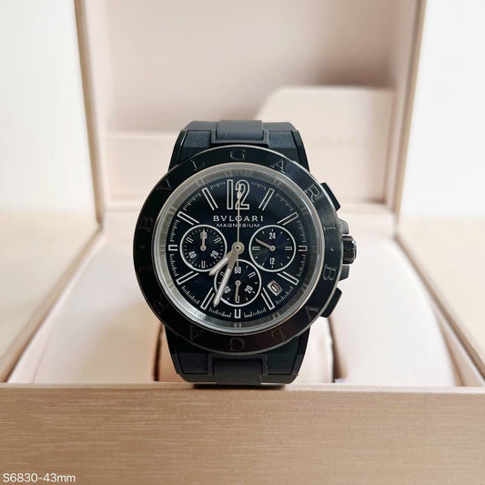 BVLGARI DIAGONO PRETO 44MM