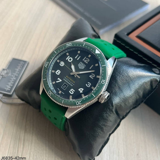 TAG HEUER AUTAVIA PRATA VERDE 43MM