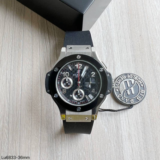 HUBLOT BIG BANG PRATA PRETO 36MM FEMININO