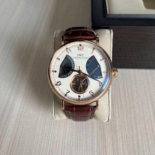 IWC ROSE BRANCO COURO AUTOMÁTICO 44MM
