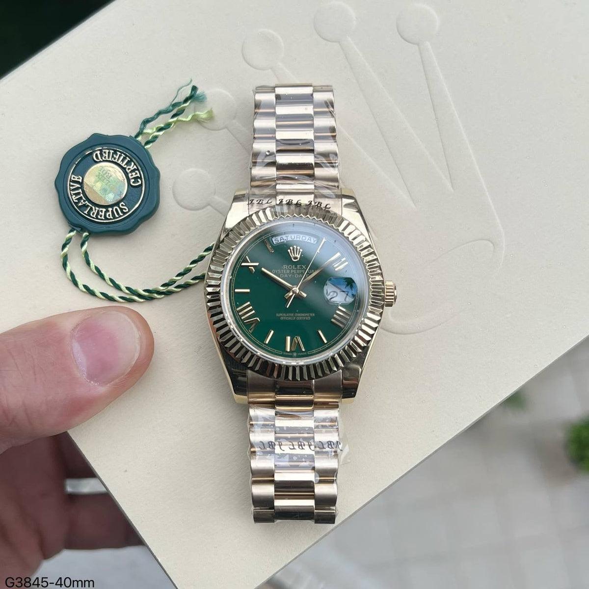 ROLEX DAY-DATE DOURADO VERDE 40MM