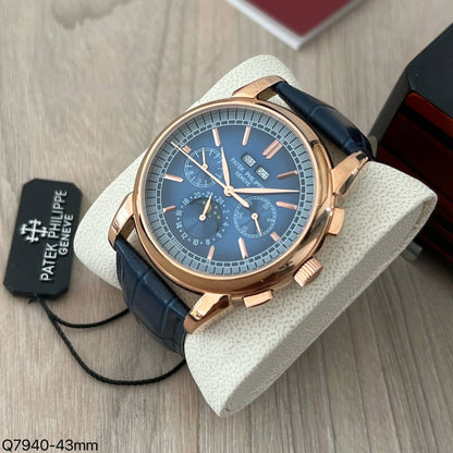 PATEK PHILIPPE ROSE AZUL AUTOMATICO 43MM