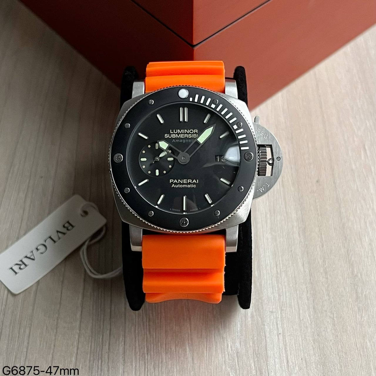 PANERAI LUMINOR SUBMERSIBLE PRATA BORRACHA 47MM