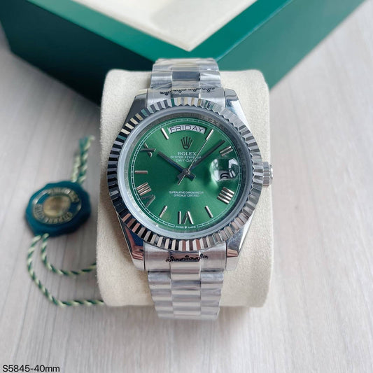 ROLEX DAY-DATE PRATA VERDE 40MM