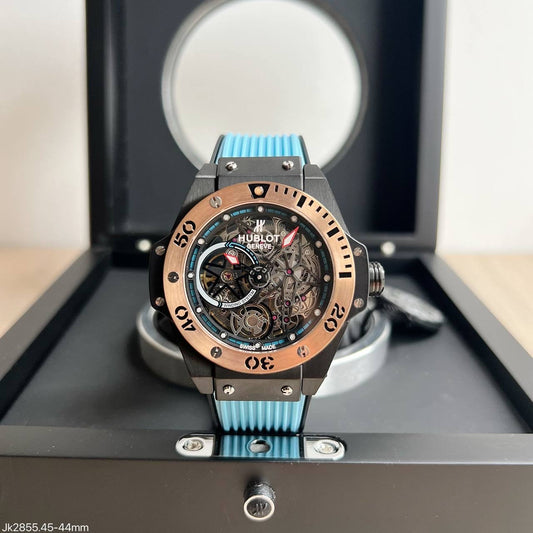 HUBLOT BIG BANG UNICO PRETO AZUL 44MM