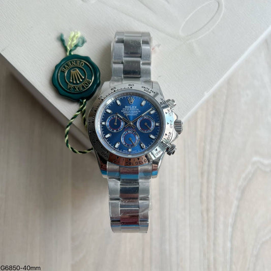ROLEX DAYTONA  PRATA AZUL 40MM