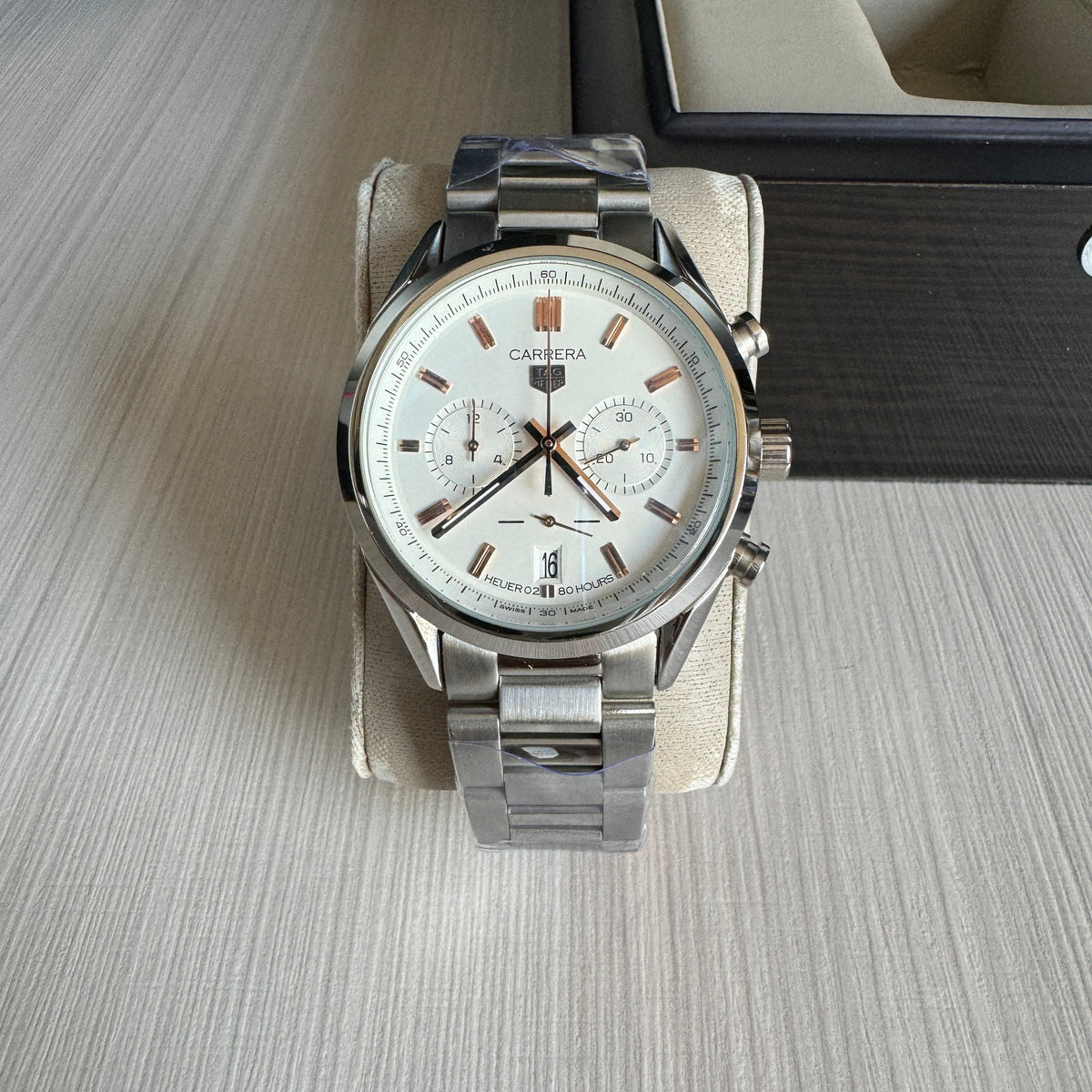 TAG HEUER CARRERA PRATA BRANCO 41MM