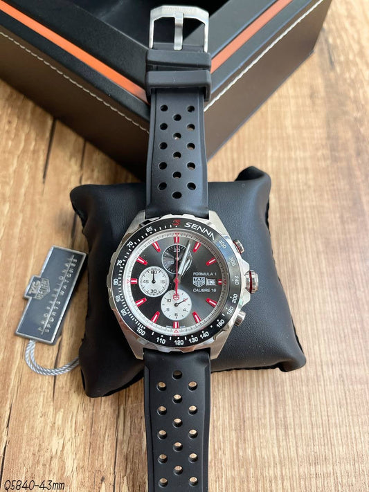 TAG HEUER SENNA PRATA CINZA 43MM