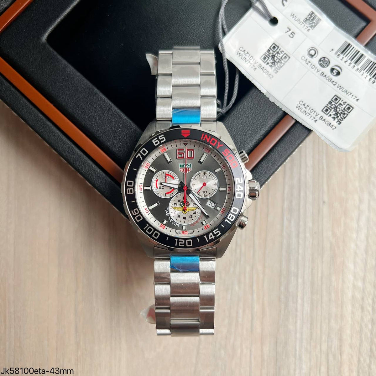 TAG HEUER FORMULA 1 F1 INDY 500 CINZA 43MM CAZ101V.BA0842 SUPER CLONE