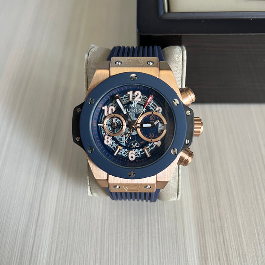 HUBLOT BIG BANG UNICO ROSE AZUL 44MM