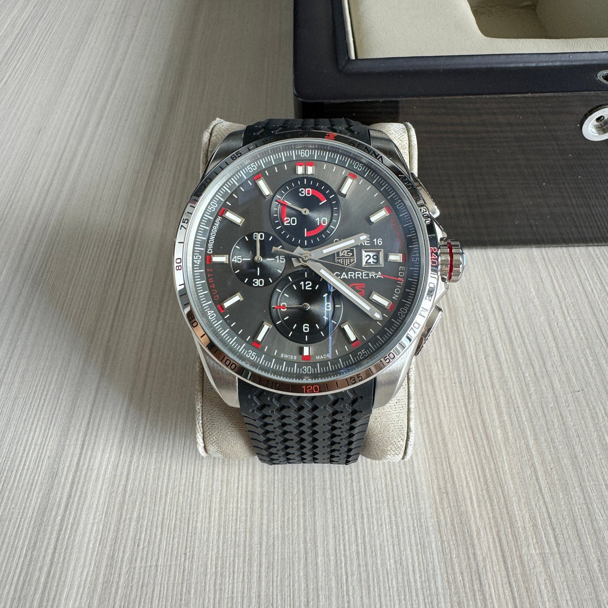 TAG HEUER SENNA CALIBRE 16 PRATA CINZA 45MM