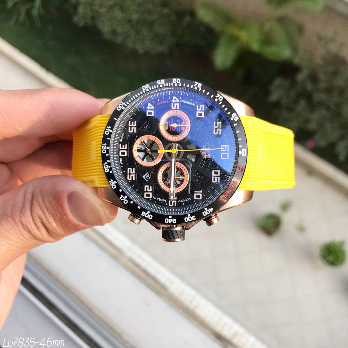 TAG HEUER SENNA ROSE AMARELO 45MM