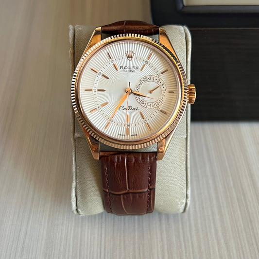 ROLEX CELLINI ROSE COURO 40MM