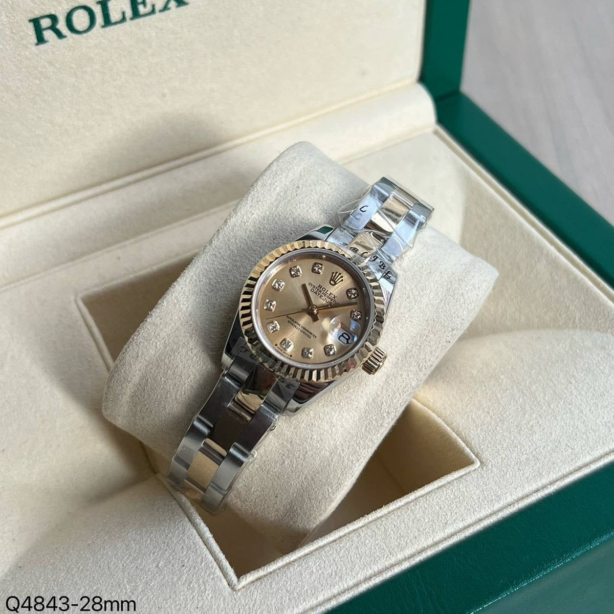 ROLEX DATEJUST MISTO DOURADO FEMININO 28MM