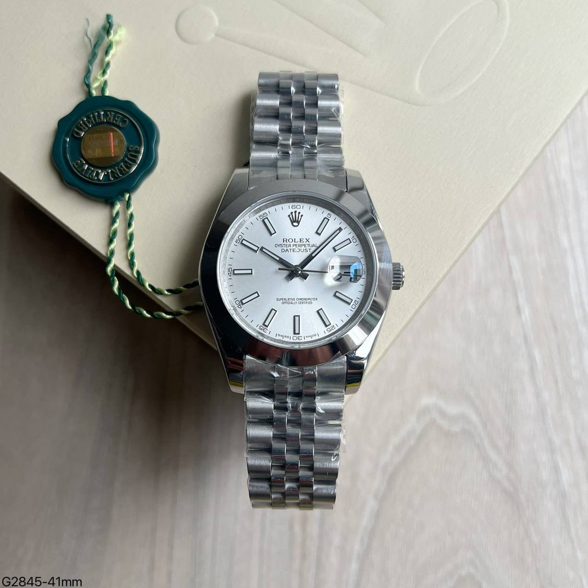 ROLEX DATEJUST PRATA BRANCO JUBILEU 41MM