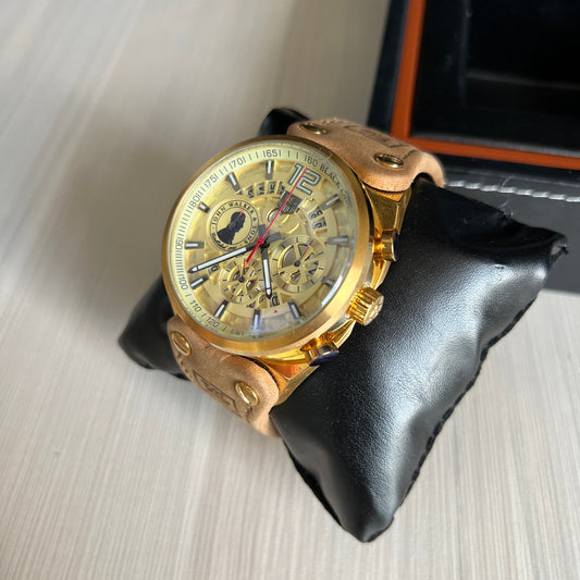 TAG HEUER JOHN WALKER DOURADO COURO 45MM