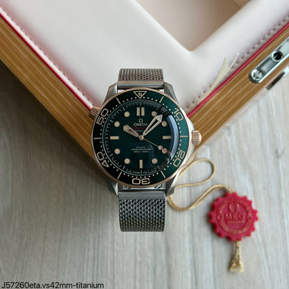 OMEGA SEAMASTER DIVER 300M VERDE ROSE 42MM SUPER CLONE