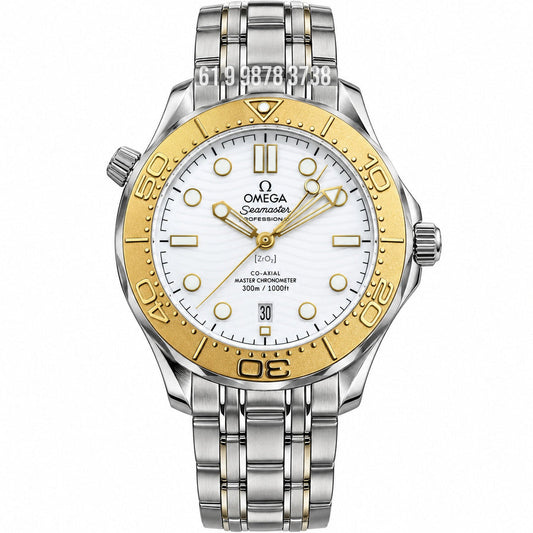 OMEGA SEAMASTER DIVER PRATA E DOURADO 42MM SUPER CLONE