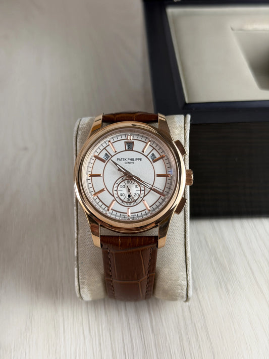 PATEK PHILIPPE ANNUAL CALENDAR ROSE BRANCO AUTOMATICO 40MM