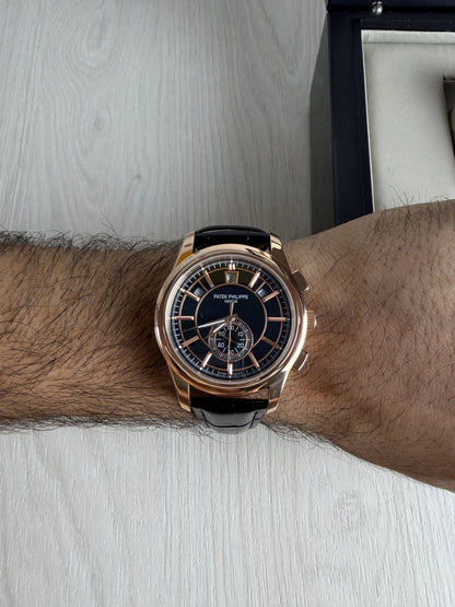 PATEK PHILIPPE ANNUAL CALENDAR ROSE PRETO AUTOMATICO 40MM