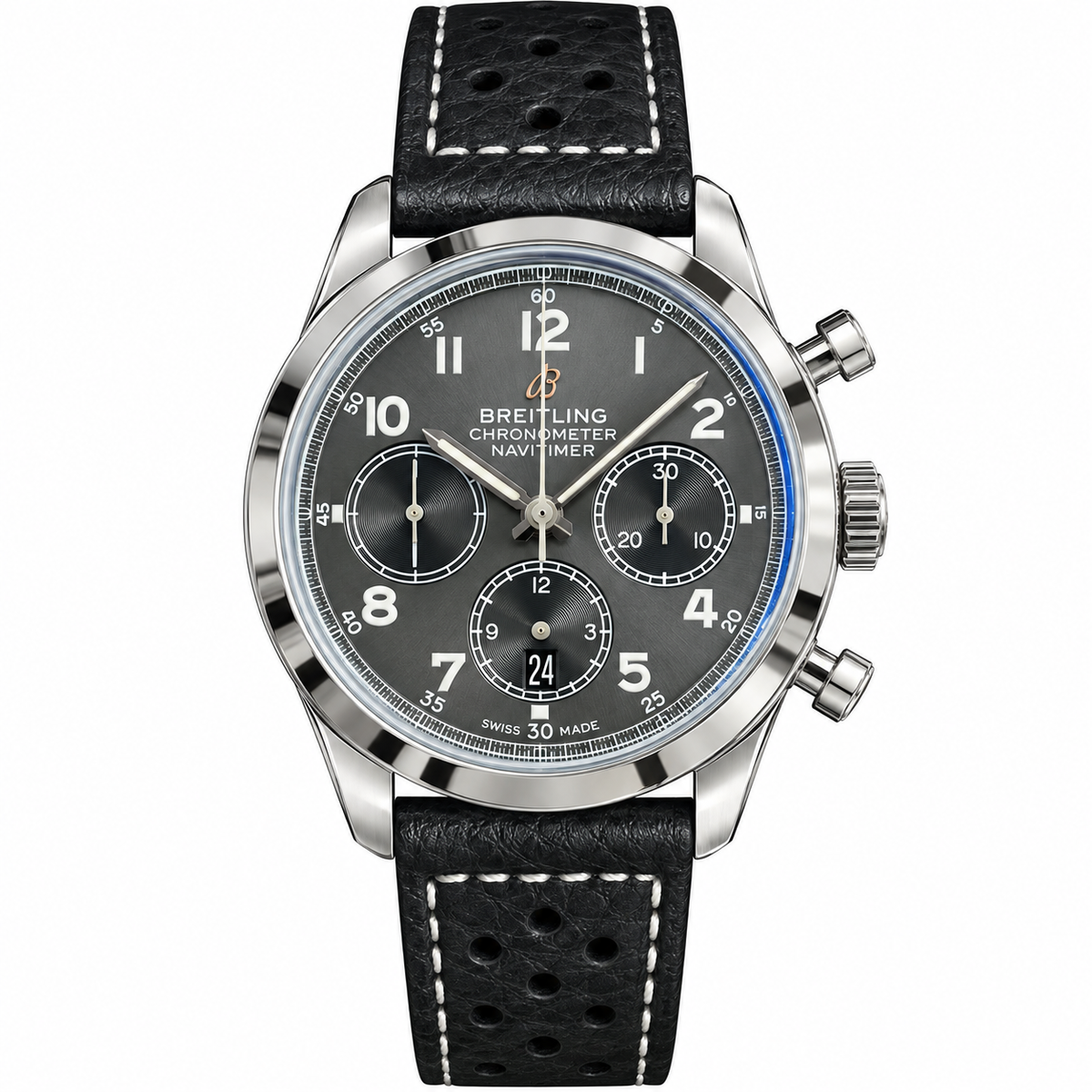 BREITLING NAVITIMER ETA PRATA CINZA SUPER CLONE