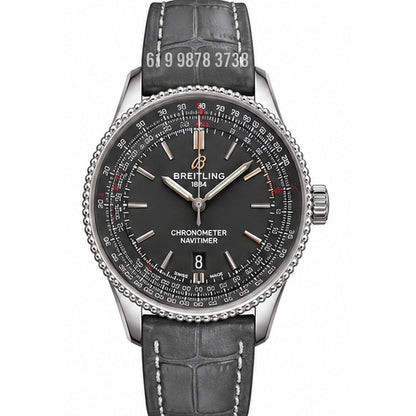 BREITLING NAVITIMER 36MM PRATA CINZA SUPER CLONE