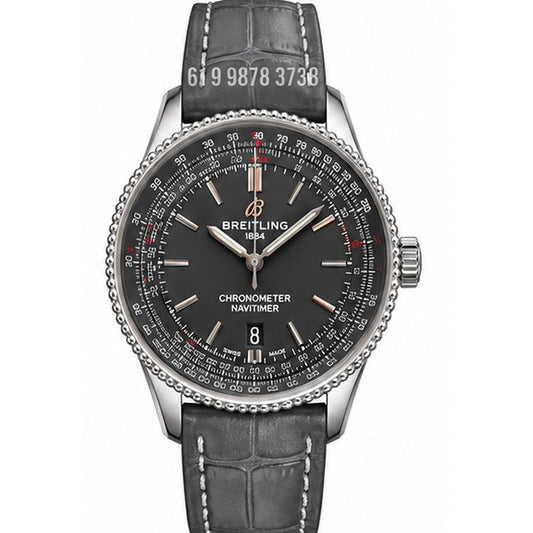 BREITLING NAVITIMER 36MM PRATA CINZA SUPER CLONE