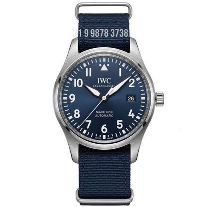 IWC MARK XVIII PRATA AZUL NYLON 40MM SUPER CLONE
