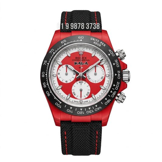 ROLEX DAYTONA  DIW CARBONO 40MM VERMELHO SUPER CLONE