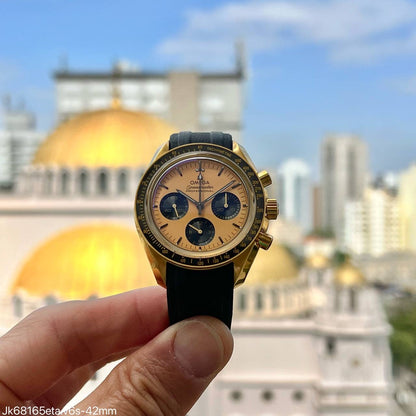 OMEGA SPEEDMASTER GOLD ETA .O JK68165 SUPER CLONE