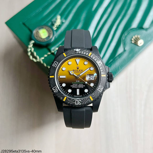 ROLEX SUBMARINER DIW CUSTOM BLACK ETA 3135 J28295 SUPER CLONE