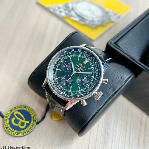 BREITLING NAVITIMER ETA B01 VERDE SUPER CLONE