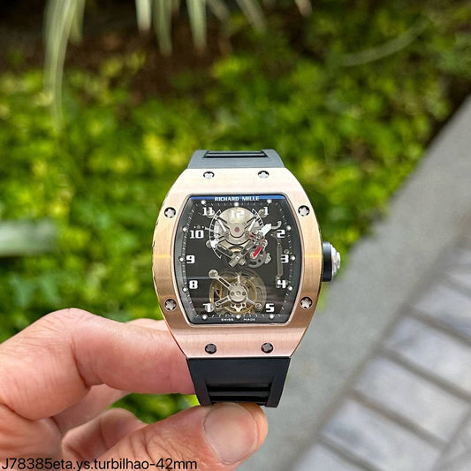 RICHARD MILLE 001 TURBILHÃO ROSÊ ETA J78385ys SUPER CLONE