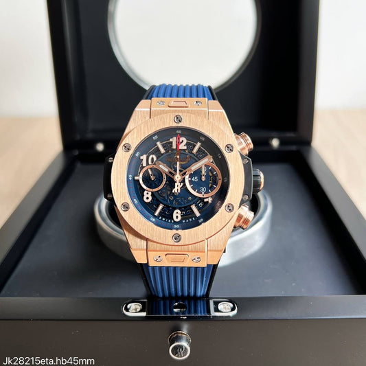 HUBLOT BIG BANG UNICO Rose E Azul ETA JK28215 SUPER CLONE