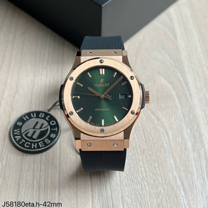 HUBLOT CLASSIC FUSION Rose GREEN ETA J58180 SUPER CLONE
