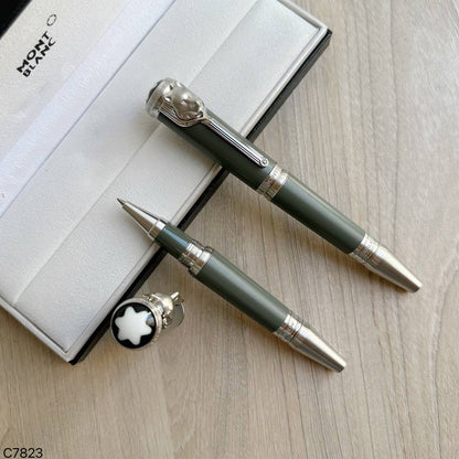 CANETA MONT BLANC VERDE PRATA