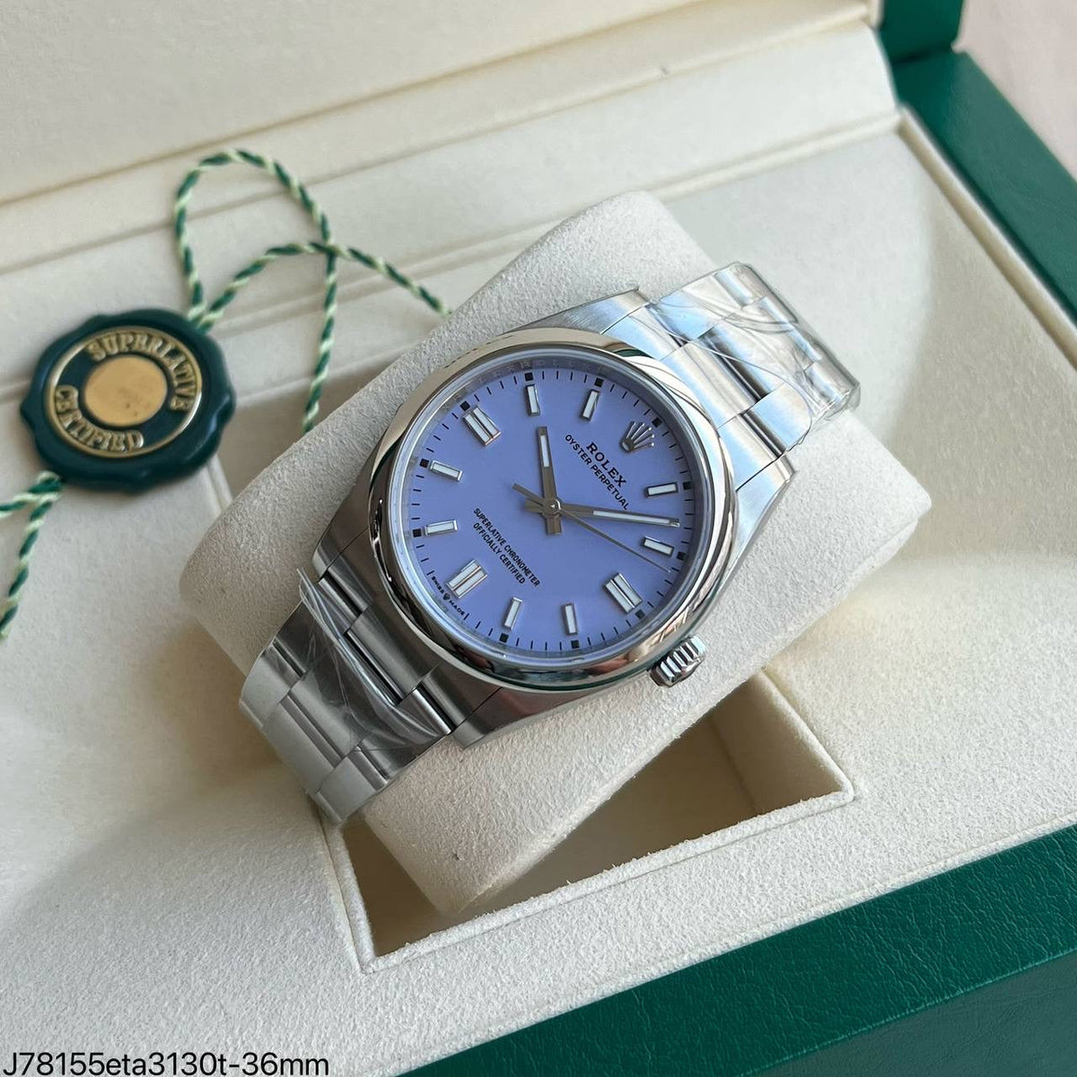 ROLEX OYSTER PERPETUAL LAVANDER 36MM 126000 SUPER CLONE
