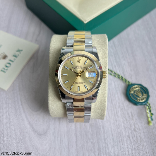 ROLEX DATEJUST MISTO DOURADO FEMININO 36MM
