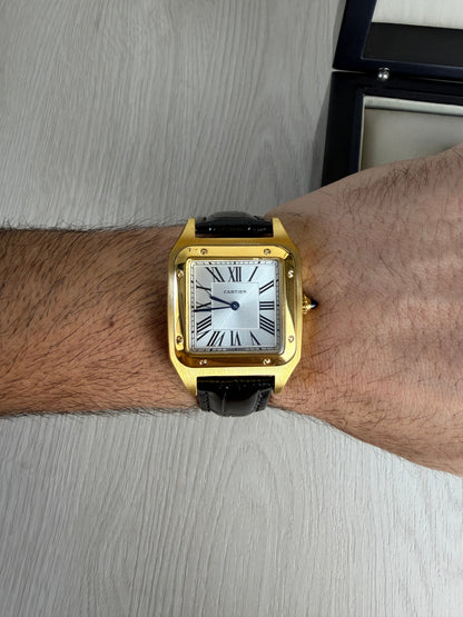 CARTIER SANTOS DUMONT DOURADO LARGE 31MM X 44MM