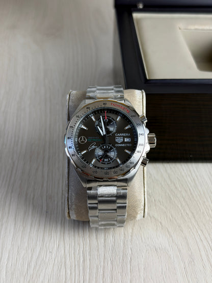 TAG HEUER CARRERA AMG PRATA CINZA 43MM
